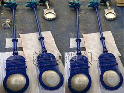 DMZ973H-10C電動加長桿暗板刀型閘閥